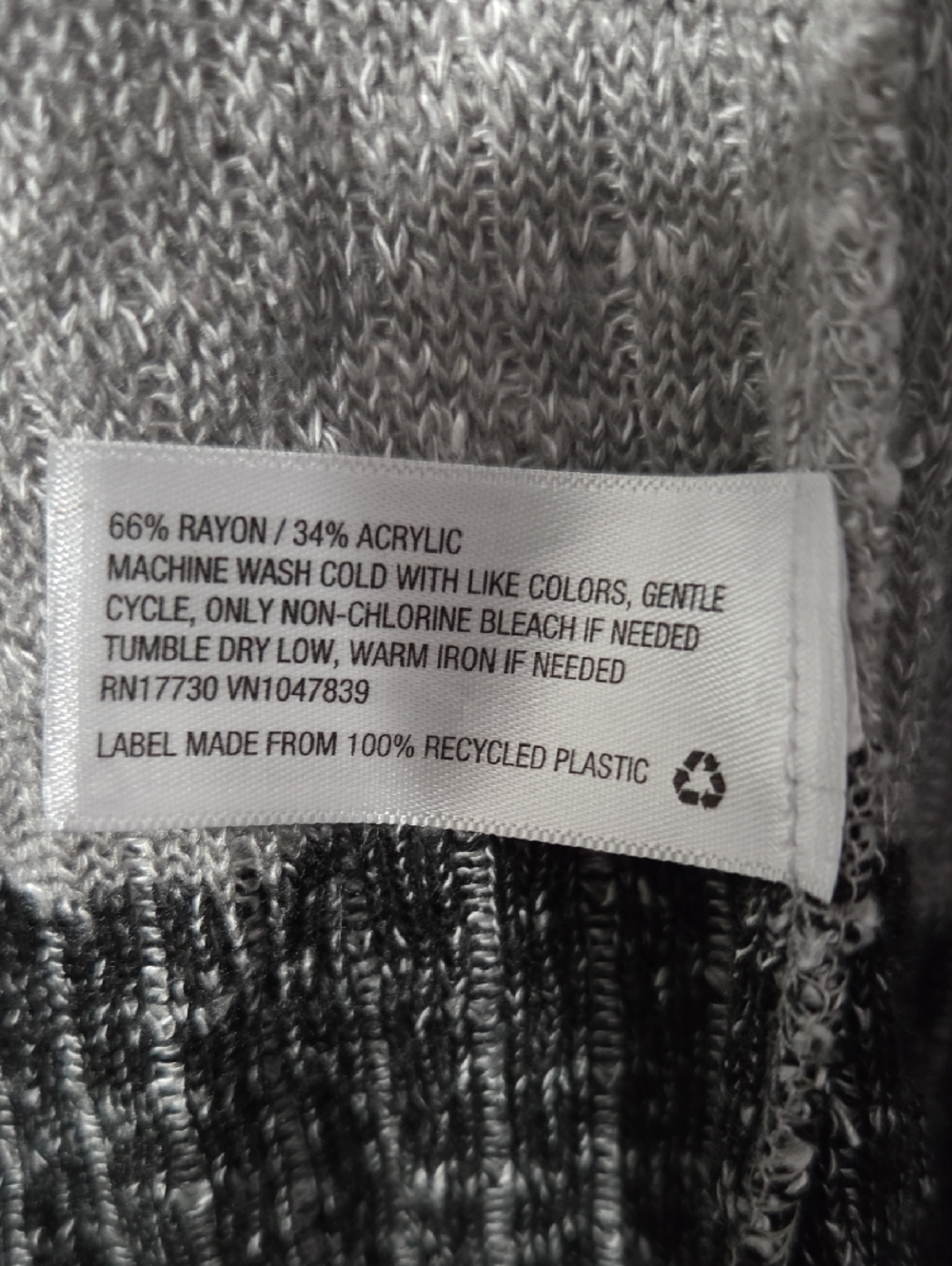 Mossimo Supply Co. Gray and Black Striped Open-Front Cardigan Juniors M - Picture 3 of 4